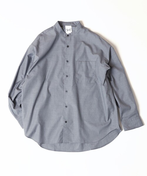 Firsthand（ファーストハンド）の「SHIRT FIRSTHAND by 5525GALLERY/シャツファーストハンドバイ5525ギャラリー バンドカラーシャツ（シャツ/ブラウス・メンズ・ブルー/ブラック/グレー/ストライプ/その他/ホワイト/ダークブルー・M/L）」の3枚目の写真
