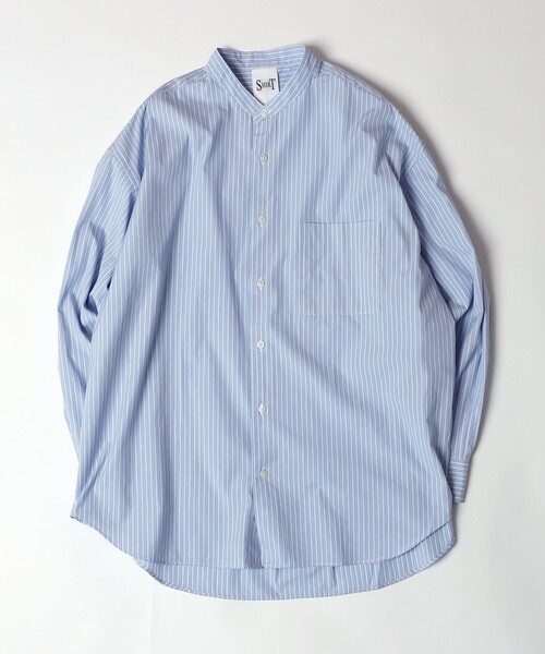 Firsthand（ファーストハンド）の「SHIRT FIRSTHAND by 5525GALLERY/シャツファーストハンドバイ5525ギャラリー バンドカラーシャツ（シャツ/ブラウス・メンズ・ブルー/ブラック/グレー/ストライプ/その他/ホワイト/ダークブルー・M/L）」の7枚目の写真