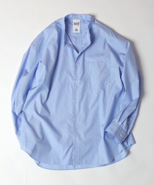 Firsthand（ファーストハンド）の「SHIRT FIRSTHAND by 5525GALLERY/シャツファーストハンドバイ5525ギャラリー バンドカラーシャツ（シャツ/ブラウス・メンズ・ブルー/ブラック/グレー/ストライプ/その他/ホワイト/ダークブルー・M/L）」の4枚目の写真