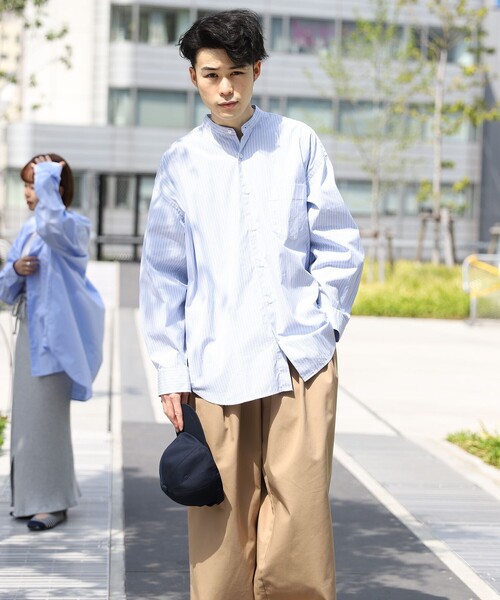 Firsthand（ファーストハンド）の「SHIRT FIRSTHAND by 5525GALLERY/シャツファーストハンドバイ5525ギャラリー バンドカラーシャツ（シャツ/ブラウス・メンズ・ブルー/ブラック/グレー/ストライプ/その他/ホワイト/ダークブルー・M/L）」の8枚目の写真