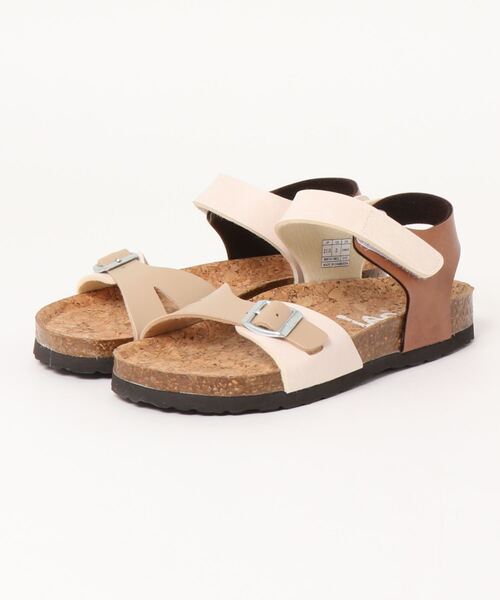 Lee（リー）の「Ｌｅｅ　リー ODESSA キッズフットベッドサンダル(オデッサ) 809141 ホワイト,ベージュ（サンダル・キッズ・ベージュ/ホワイト・16.0cm/21.0cm/22.0cm/19.0cm/20.0cm/23.0cm/18.0cm/17.0cm）」の2枚目の写真