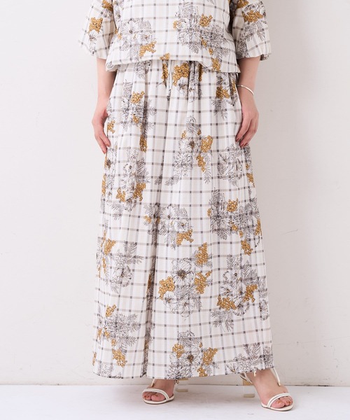 BEARDSLEY（ビアズリー）の「チェックフラワーパンツ（その他パンツ・レディース・イエロー/パープル・FREE）」の12枚目の写真