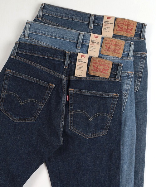 Levi's(リーバイス)の「【Levi’s/リーバイス】505 レギュラーストレート 5ポケットジーンズ(デニムパンツ・メンズ・ダークインディゴブルー/ライトインディゴブルー/ブルー系その他・32inch/30inch/34inch/36inch/31inch/33inch/28inch/29inch)」の2枚目の写真