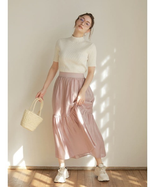 CUT(カット)の「Spring harf sleeve ニット(ニット/セーター・レディース・ブラック/イエロー/ホワイト・FREE)」の4枚目の写真