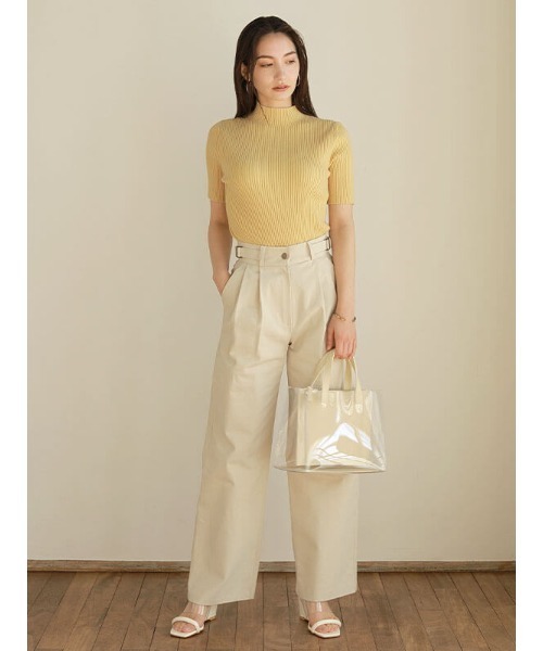 CUT(カット)の「Spring harf sleeve ニット(ニット/セーター・レディース・ブラック/イエロー/ホワイト・FREE)」の6枚目の写真