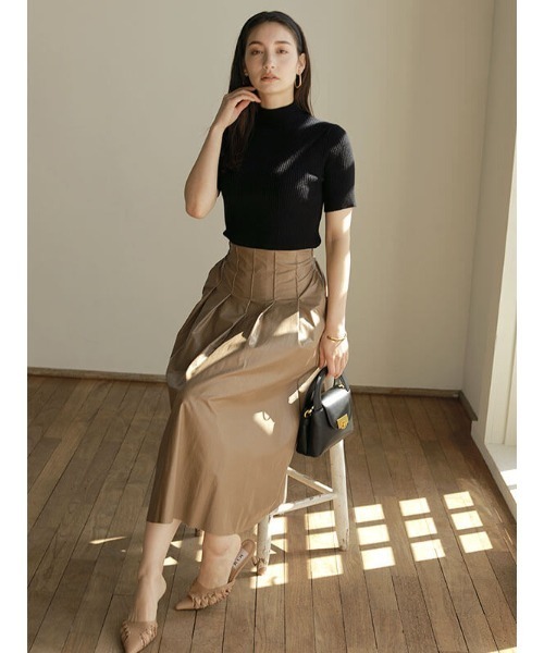 CUT(カット)の「Spring harf sleeve ニット(ニット/セーター・レディース・ブラック/イエロー/ホワイト・FREE)」の9枚目の写真