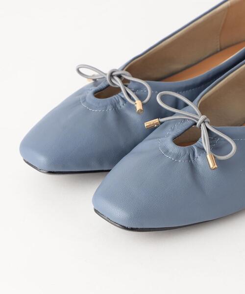 closet story（クローゼットストーリー）の「＜closet story＞FL スクエアトゥ Uカットリボン フラットシューズ（その他シューズ・レディース・ライトブルー/ブラック・23cm/23.5cm/24cm/24.5cm）」の7枚目の写真