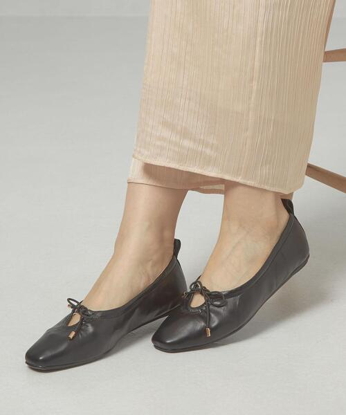 closet story（クローゼットストーリー）の「＜closet story＞FL スクエアトゥ Uカットリボン フラットシューズ（その他シューズ・レディース・ライトブルー/ブラック・23cm/23.5cm/24cm/24.5cm）」の13枚目の写真