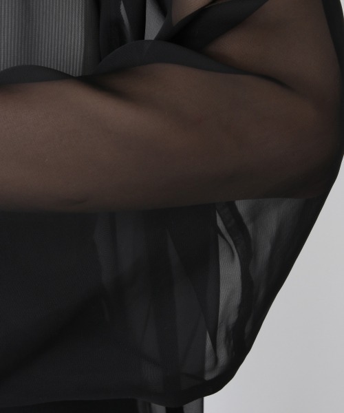 JEANASIS(ジーナシス)の「スタンドカラーシアーシャツ/951259(シャツ/ブラウス・レディース・ブラック/ベージュ/ピンク/イエロー系その他/カーキ・FREE)」の15枚目の写真