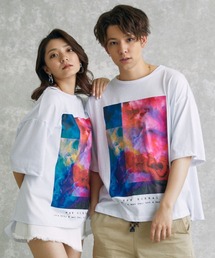 【KAUAN OKAMOTO×act'mコラボ】アートグラフィックプリント オーバーサイズTシャツ