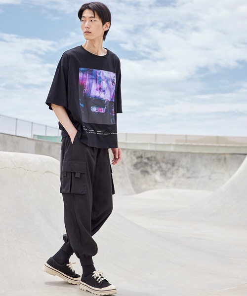 act'm（アクトム）の「【KAUAN OKAMOTO×act'mコラボ】アートグラフィックプリント　オーバーサイズＴシャツ（Tシャツ/カットソー・メンズ・ホワイト/ブラック・S/M/L）」の19枚目の写真