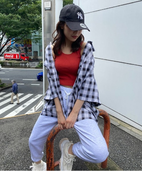 SPINNS（スピンズ）の「【ゆったりシルエット】ブロックチェック柄ビッグ半袖シャツ（シャツ/ブラウス・レディース・ベージュ/ブラック/ブルー・ONESIZE）」の16枚目の写真