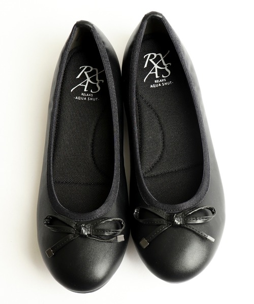 FUNALIVE（ファンアライブ）の「ポケッタブル防水バレーシューズ（バレエシューズ・レディース・ブラック/ベージュ・LL/L/S/M）」の2枚目の写真