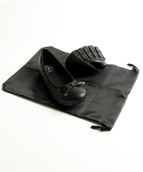 FUNALIVE（ファンアライブ）の「ポケッタブル防水バレーシューズ（バレエシューズ・レディース・ブラック/ベージュ・LL/L/S/M）」の9枚目の写真