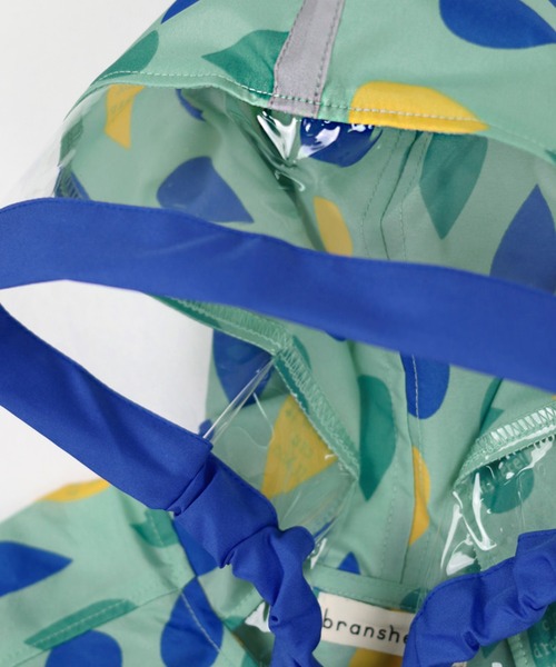 BRANSHES（ブランシェス）の「BOYレインドロップ柄レインコート（レインコート/ポンチョ・キッズ・グリーン・90cm/110cm/100cm/120cm/130cm）」の4枚目の写真