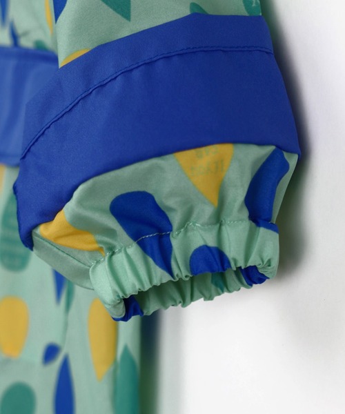 BRANSHES（ブランシェス）の「BOYレインドロップ柄レインコート（レインコート/ポンチョ・キッズ・グリーン・90cm/110cm/100cm/120cm/130cm）」の6枚目の写真