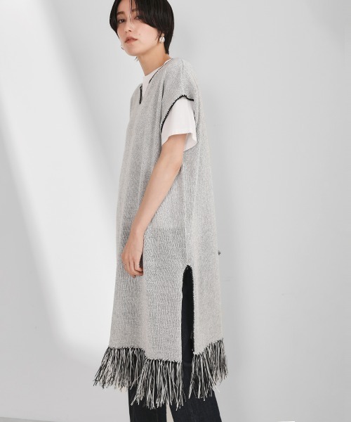 セール 麻混テープヤーンフリンジワンピース ワンピース Bou Jeloud ブージュルード のファッション通販 Zozotown