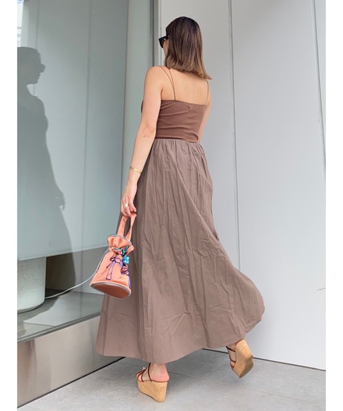 Vicente(ヴィセンテ)の「Carolin maxi onepiece(ワンピース・レディース・ブラウン/ネイビー/ブラック・FREE)」の4枚目の写真