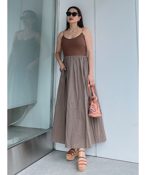 Vicente(ヴィセンテ)の「Carolin maxi onepiece(ワンピース・レディース・ブラウン/ネイビー/ブラック・FREE)」の13枚目の写真