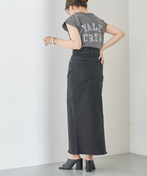 Chico（チコ）の「YALEロールアップノースリTシャツ（Tシャツ/カットソー・レディース・ネイビー/パープル/チャコールグレー/ホワイト・FREE）」の21枚目の写真