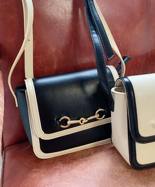 INGNI（イング）の「配色ビットフラップショルダーバッグ（トートバッグ・レディース・アイボリー系3/ブラック系その他2/ブラウン系3・ONE SIZE）」の13枚目の写真