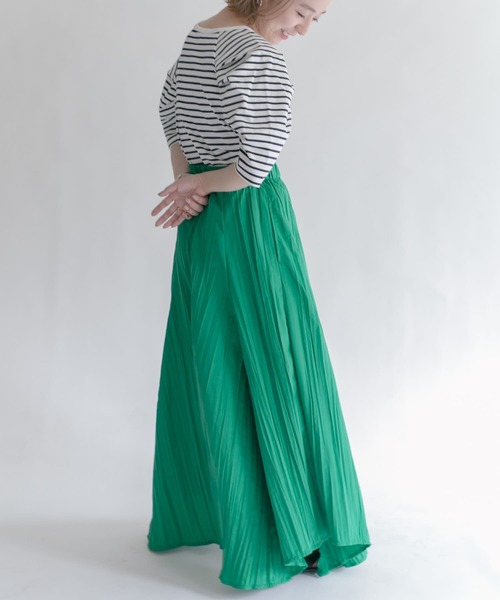 KBF（ケイビーエフ）の「ボリュームワッシャー加工スカート（スカート・レディース・グリーン/ブラウン/ホワイト系その他・ONE）」の3枚目の写真