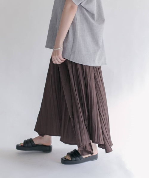 KBF（ケイビーエフ）の「ボリュームワッシャー加工スカート（スカート・レディース・グリーン/ブラウン/ホワイト系その他・ONE）」の6枚目の写真