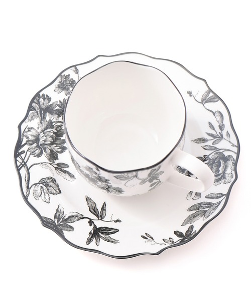 Francfranc(フランフラン)の「クラシックフラワー カップ&ソーサー ブラック(食器・レディース・ブラック・FREE)」の5枚目の写真