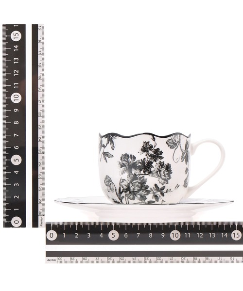 Francfranc(フランフラン)の「クラシックフラワー カップ&ソーサー ブラック(食器・レディース・ブラック・FREE)」の9枚目の写真