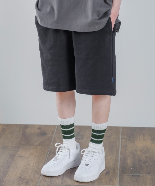 SIDEWAY STANCE（サイドウェイスタンス）の「【SIDEWAY STANCE】バルーンシルエット スウェット ショートパンツ（スウェットパンツ・メンズ・ブラック/ネイビー/杢グレー・MEDIUM/X-LARGE/LARGE）」の2枚目の写真