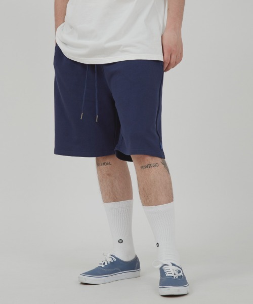 SIDEWAY STANCE（サイドウェイスタンス）の「【SIDEWAY STANCE】バルーンシルエット スウェット ショートパンツ（スウェットパンツ・メンズ・ブラック/ネイビー/杢グレー・MEDIUM/X-LARGE/LARGE）」の4枚目の写真