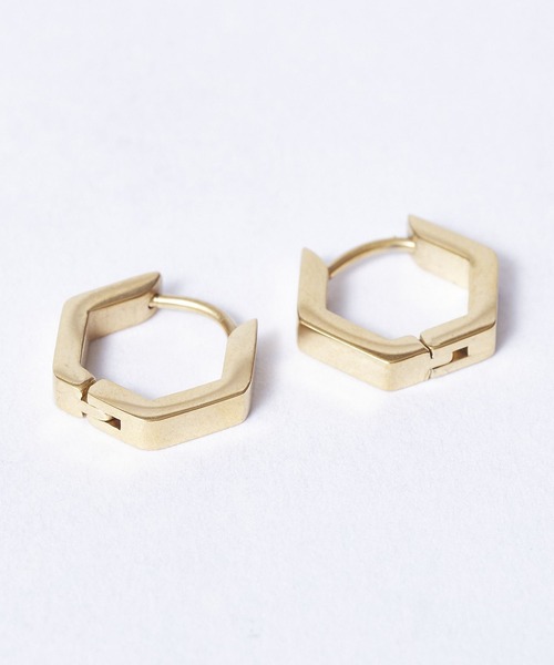 Diliraba】サージカルステンレス ミニモチーフ フープピアス
