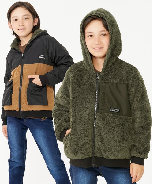 KRIFF MAYER Kid's Collection(クリフメイヤーキッズコレクション)の「ひっくりパーカー(その他アウター・キッズ・ネイビー/ブラック/ダークグレー・140/150/170/160/130/120)」の2枚目の写真