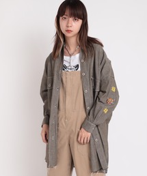 B2656 ダブルハピネスBIGミリタリーシャツ