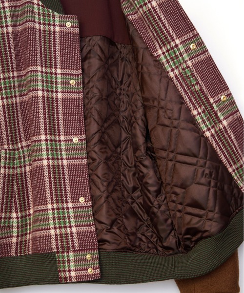 TAUPE(トープ)の「TAUPE/トープ/Vintage Check Stadium Jacket TAUPE(トープ)の「TAUPE/トープ/Vintage Check Stadium Jacket