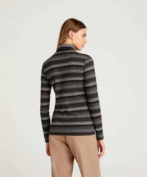 SISLEY(シスレー)の「ボーダータートルネック長袖カットソー(Tシャツ/カットソー・レディース・マルチ/ダークグレー/グレー・MEDIUM/SMALL/X-SMALL)」の18枚目の写真