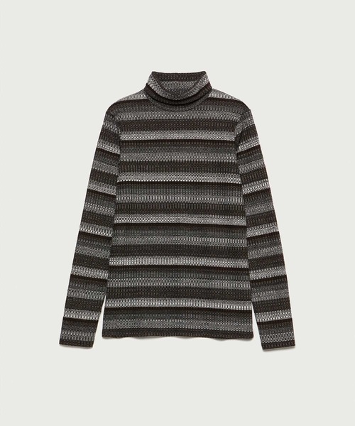 SISLEY(シスレー)の「ボーダータートルネック長袖カットソー(Tシャツ/カットソー・レディース・マルチ/ダークグレー/グレー・MEDIUM/SMALL/X-SMALL)」の21枚目の写真