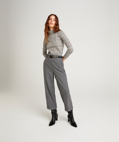 SISLEY(シスレー)の「ボーダータートルネック長袖カットソー(Tシャツ/カットソー・レディース・マルチ/ダークグレー/グレー・MEDIUM/SMALL/X-SMALL)」の14枚目の写真
