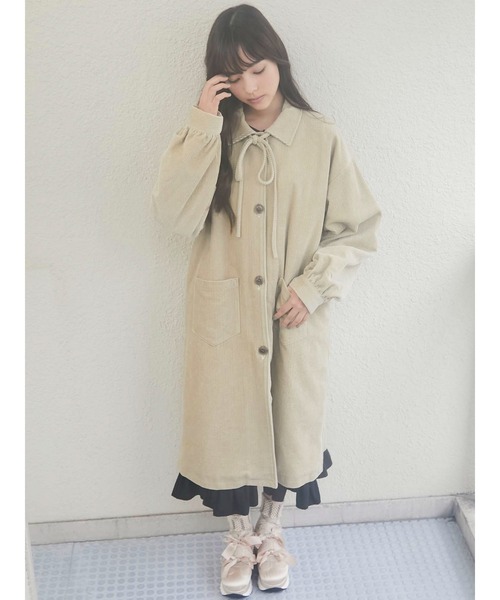merry jenny（メリージェニー）の「コールリボンステンカラーコート（ステンカラーコート・レディース・ブラック/ベージュ/カーキ・FREE）」の12枚目の写真