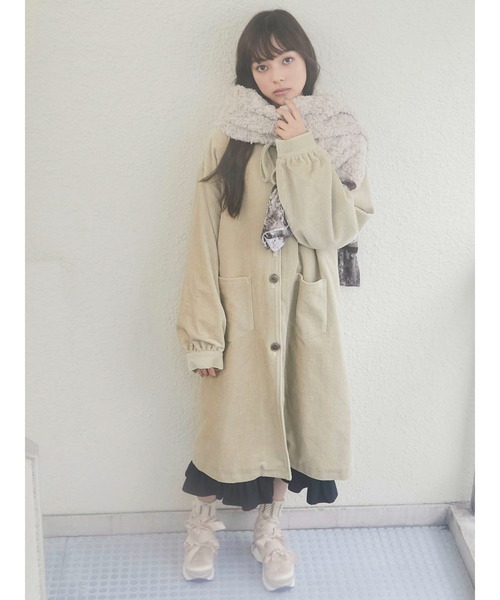merry jenny（メリージェニー）の「コールリボンステンカラーコート（ステンカラーコート・レディース・ブラック/ベージュ/カーキ・FREE）」の15枚目の写真