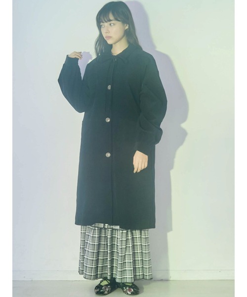 merry jenny（メリージェニー）の「コールリボンステンカラーコート（ステンカラーコート・レディース・ブラック/ベージュ/カーキ・FREE）」の5枚目の写真