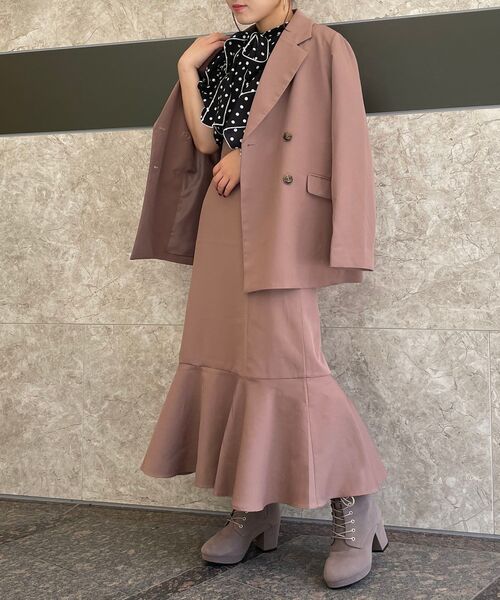 MAJESTIC LEGON（マジェスティックレゴン）の「クラシックハイウエストスカート（スカート・レディース・アイボリー/ブラウン系その他2/モカ・SMALL/MEDIUM）」の3枚目の写真