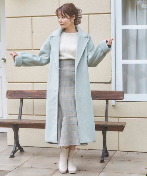 MAJESTIC LEGON（マジェスティックレゴン）の「クラシックハイウエストスカート（スカート・レディース・アイボリー/ブラウン系その他2/モカ・SMALL/MEDIUM）」の8枚目の写真