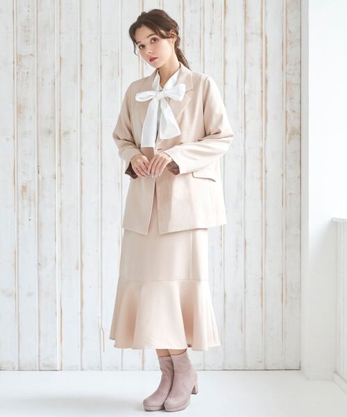 MAJESTIC LEGON（マジェスティックレゴン）の「クラシックハイウエストスカート（スカート・レディース・アイボリー/ブラウン系その他2/モカ・SMALL/MEDIUM）」の9枚目の写真