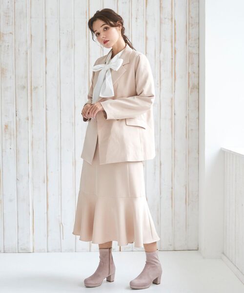 MAJESTIC LEGON（マジェスティックレゴン）の「クラシックハイウエストスカート（スカート・レディース・アイボリー/ブラウン系その他2/モカ・SMALL/MEDIUM）」の11枚目の写真