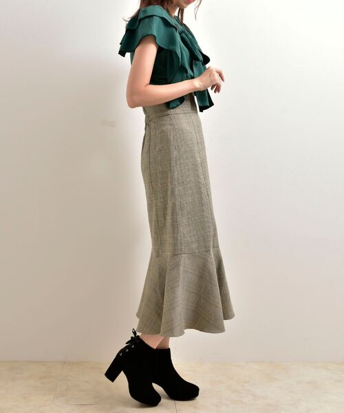 MAJESTIC LEGON（マジェスティックレゴン）の「クラシックハイウエストスカート（スカート・レディース・アイボリー/ブラウン系その他2/モカ・SMALL/MEDIUM）」の17枚目の写真