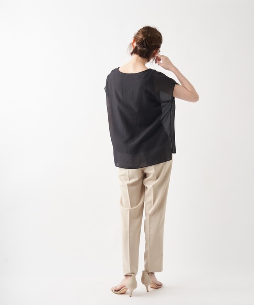 un dix cors（アンディコール）の「オンオフ兼用の万能パンツ　ノータックテーパードパンツ（スラックス・レディース・ベージュ/ネイビー/ピンク・36/38）」の20枚目の写真