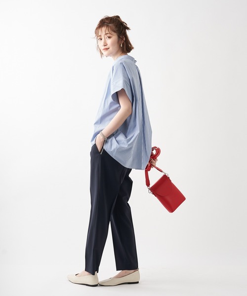 un dix cors（アンディコール）の「オンオフ兼用の万能パンツ　ノータックテーパードパンツ（スラックス・レディース・ベージュ/ネイビー/ピンク・36/38）」の13枚目の写真