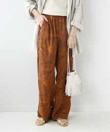 ラインリーフプリントイージーパンツ◆