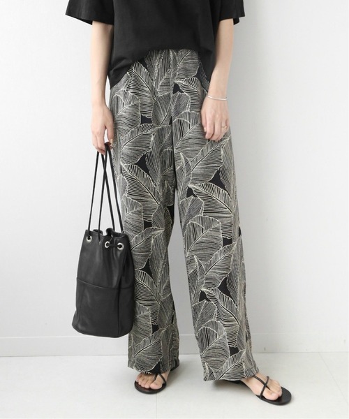 JOURNAL STANDARD relume（ジャーナルスタンダード　レリューム）の「ラインリーフプリントイージーパンツ◆（その他パンツ・レディース・ブラック/ブラウン・38/36）」の13枚目の写真